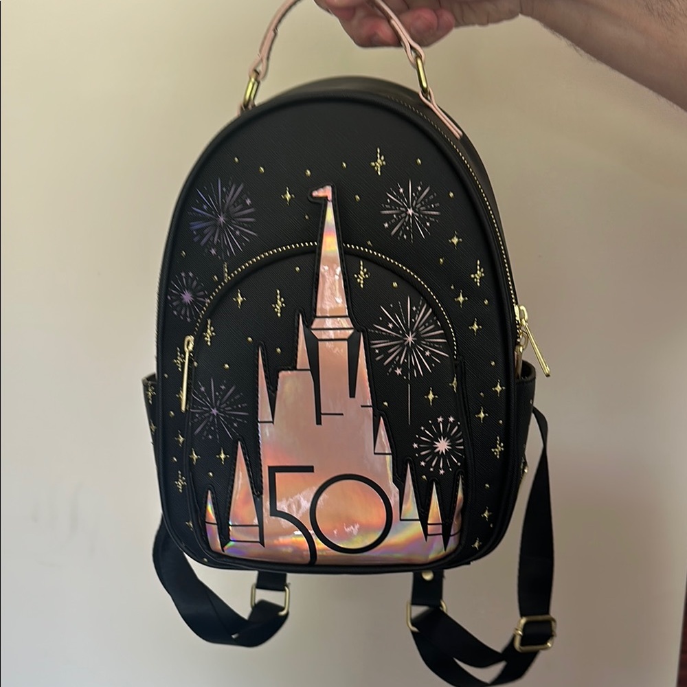 Loungefly Black and Pink Backpack Sleek Design